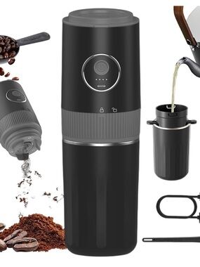 Portable Electric Coffee Grinder - Black